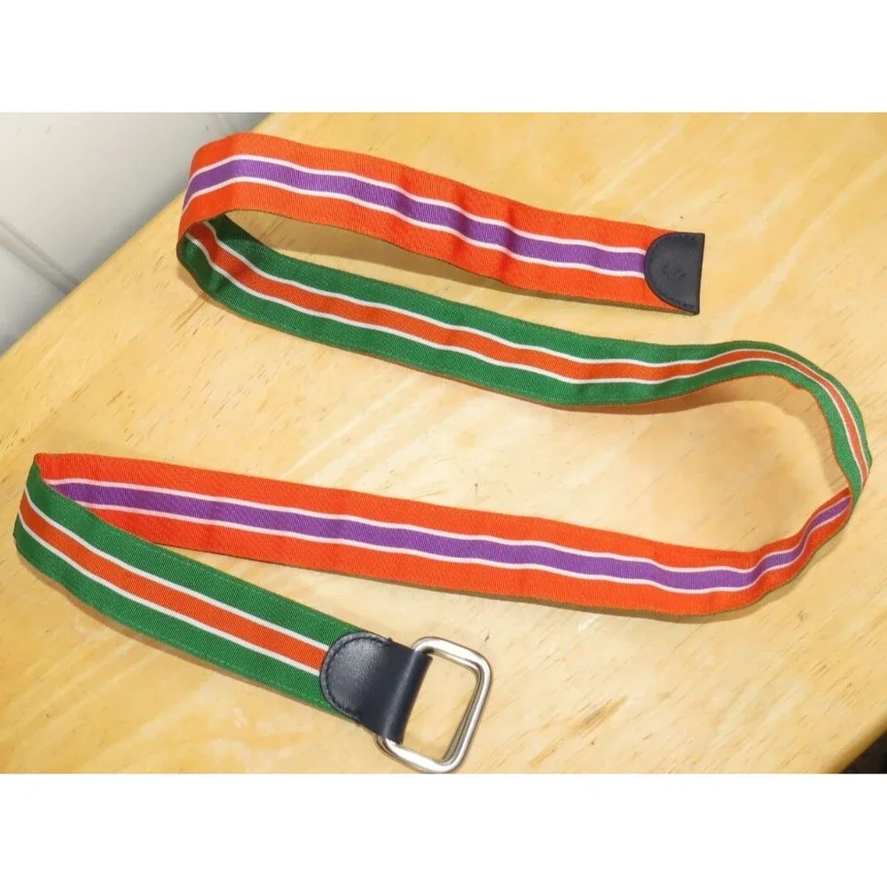 Brooks Brothers Grosgrain Social Primer Collection Reversible Ribbon Belt Medium